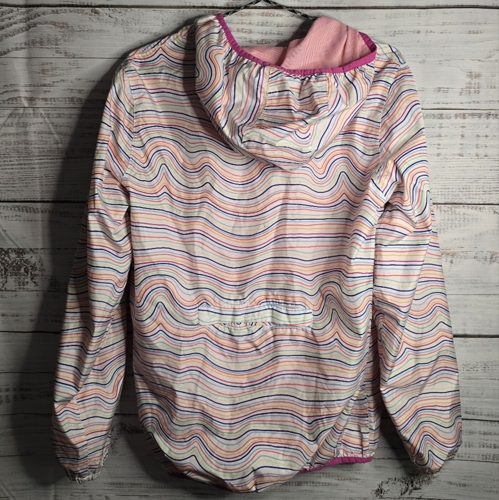 Lands End Multicolor Girls‎ Size XxL Packable Hooded Rain Jacket - Picture 3 of 6